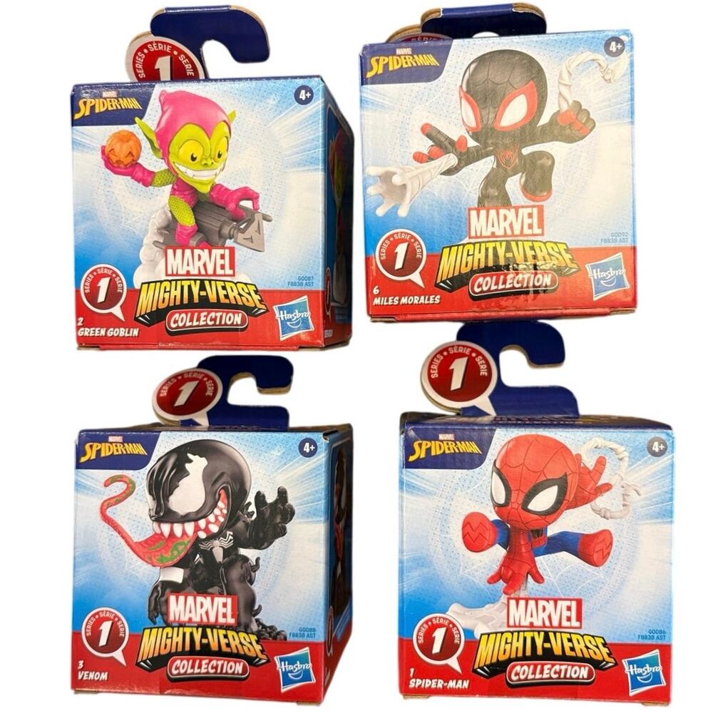 2024 Marvel Mighty Verse Collection- Spiderman Green Goblin Venom Miles Morales